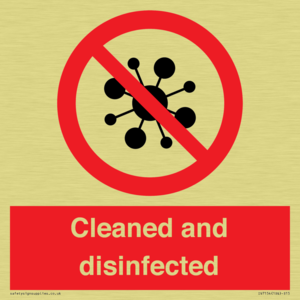 Cleaned and disinfected